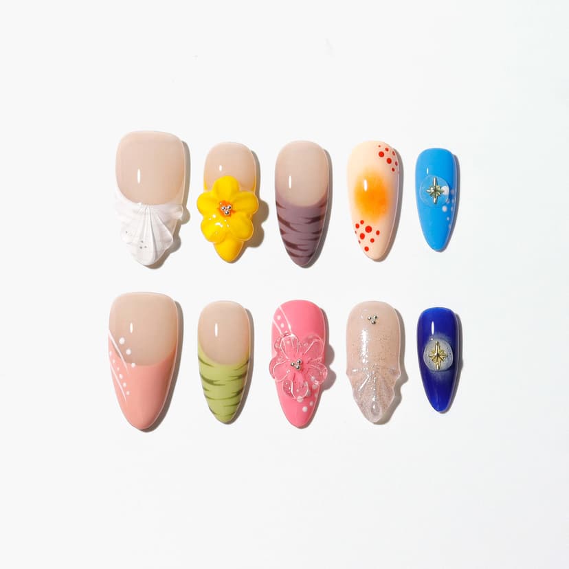 Blossoms & Chic Medium Almond Nails press on nails
