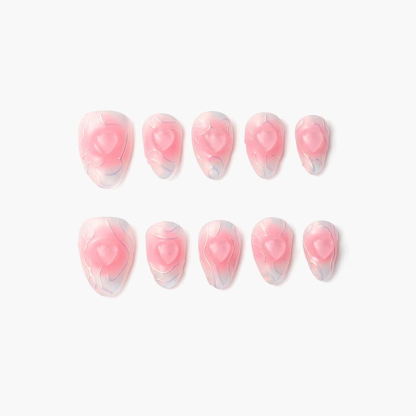 Sweetheart Short Almond Nails press on nails