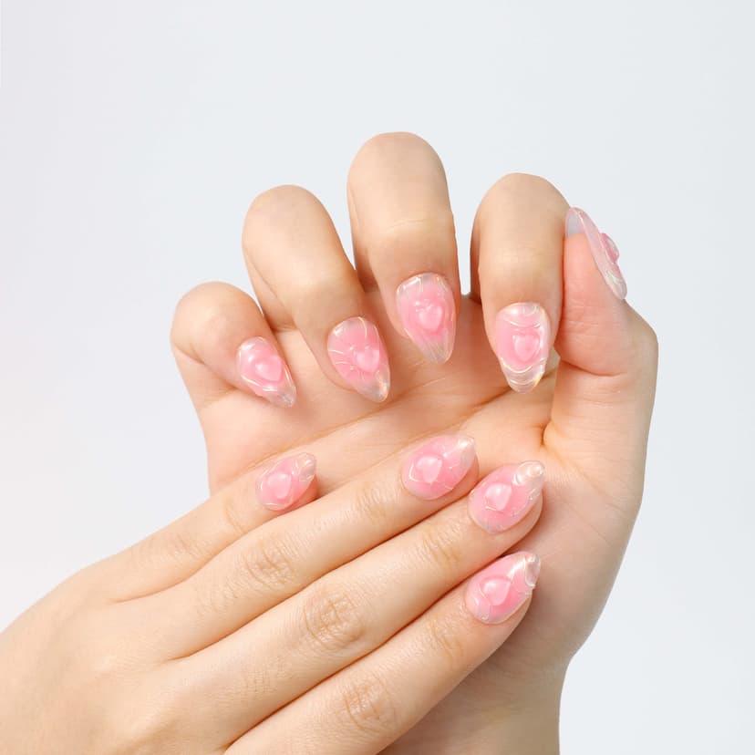 Sweetheart Short Almond Nails press on nails