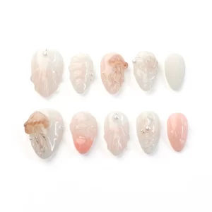 Pearl press on nails