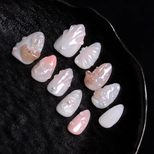 Pearl press on nails - Image 3