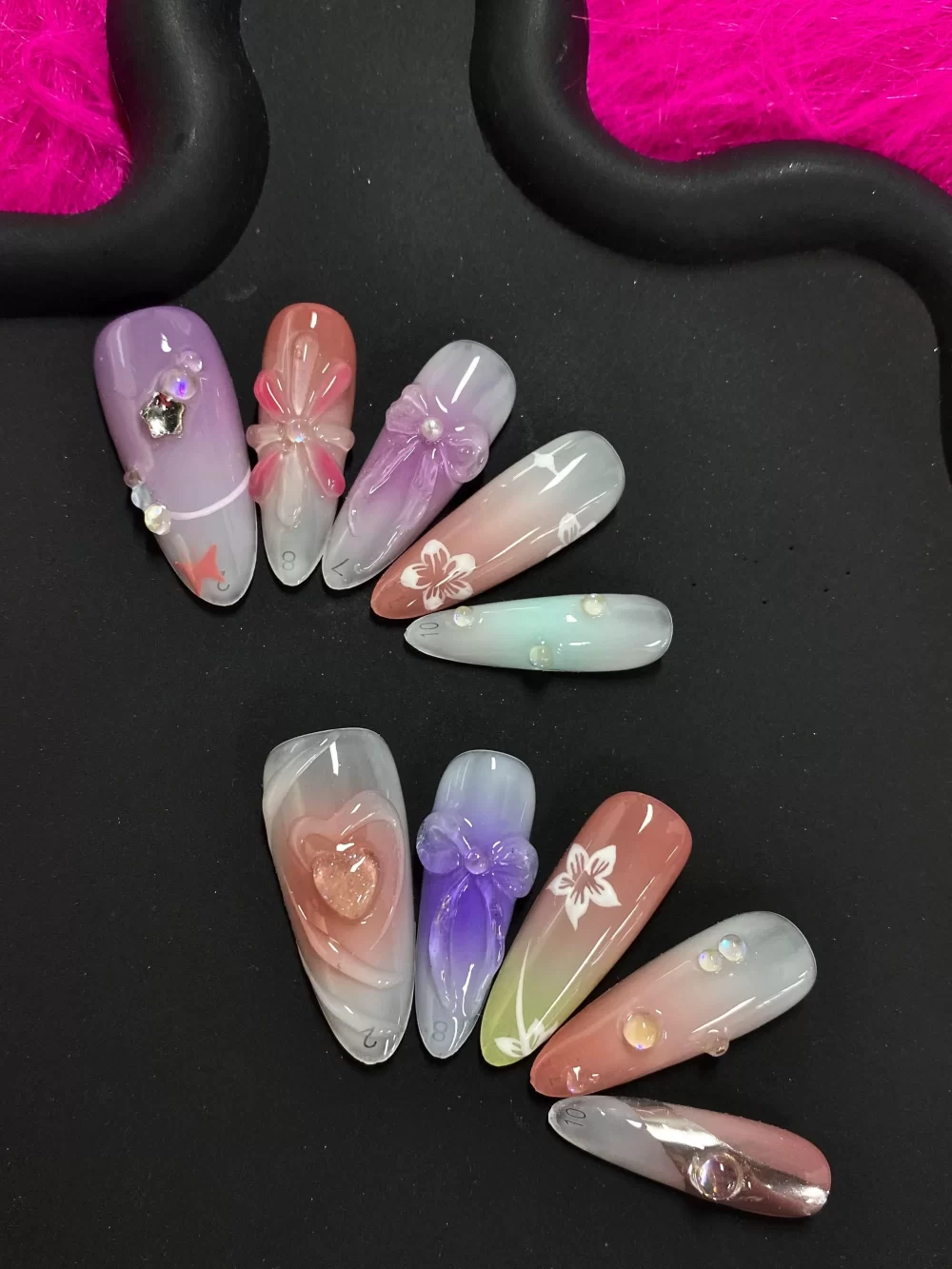Handmade Medium Almond Press-On Nails - Image 10