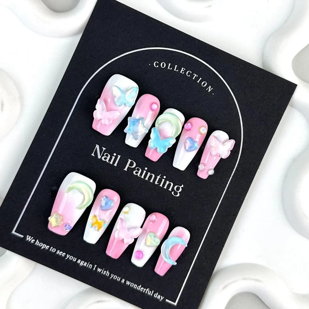 Coffin Handmade Press On Nails - Image 3