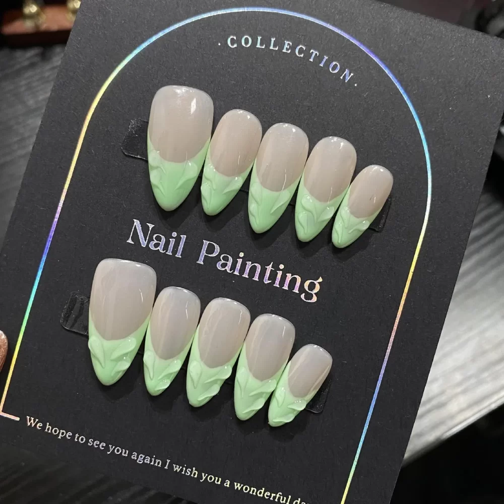 Handmade Medium Almond Press-On Nails - Image 17