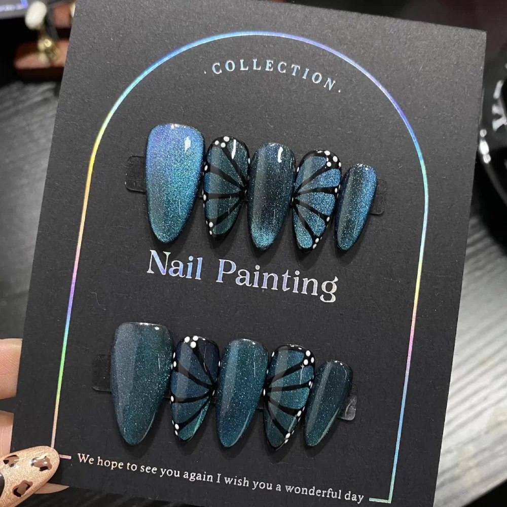 Handmade Medium Almond Press-On Nails - Image 18