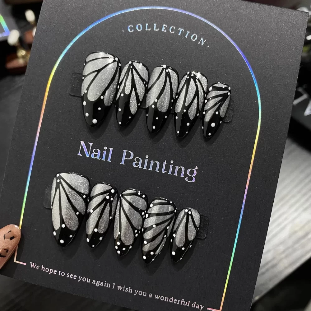 Handmade Medium Almond Press-On Nails - Image 19