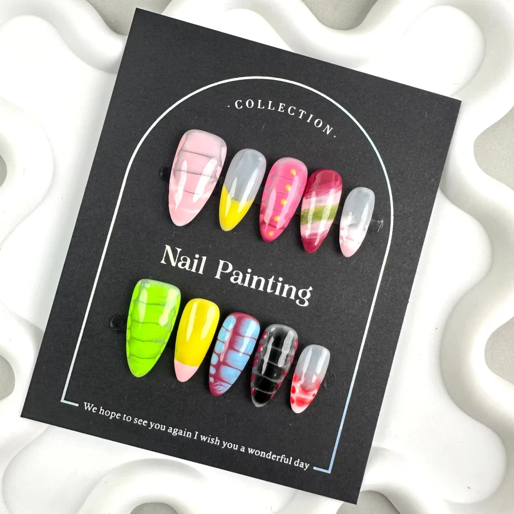 Handmade Medium Almond Press-On Nails - Image 5